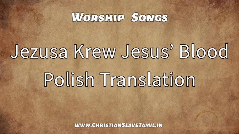 Jezusa Krew - Jesus Blood Polish Song Translation 4 Jesus Blood Polish Song Translation, Jezusa Krew - Jesus Blood Polish Song Translation,