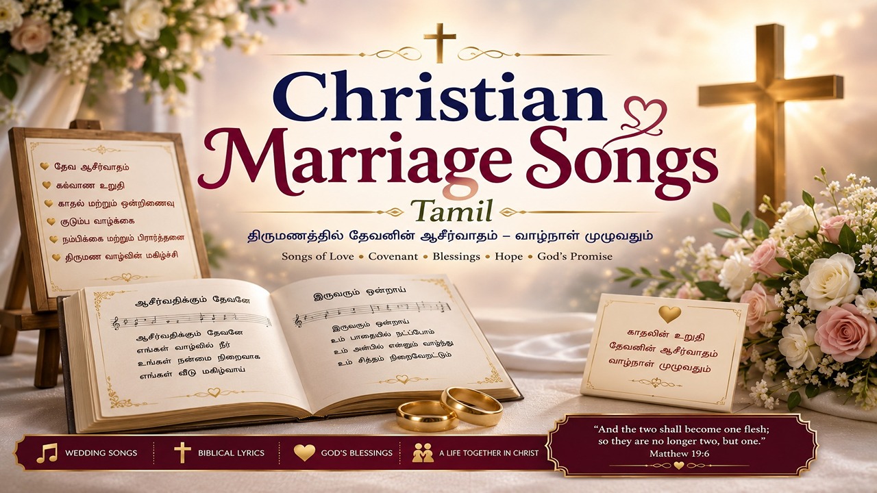 Tamil Christian Marriage Songs (75+ Wedding Songs) | கிறிஸ்தவ திருமணப் பாடல்கள் 1 Tamil Christian Marriage Songs List,